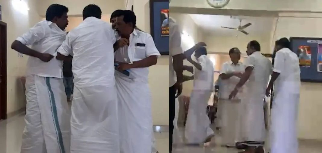 തദ്ദേശ തിരഞ്ഞെടുപ്പ് സീറ്റ് വിഭജന തര്ക്കം: കാസറഗോഡ് ഡിസിസി ഓഫീസില് കയ്യാങ്കളി