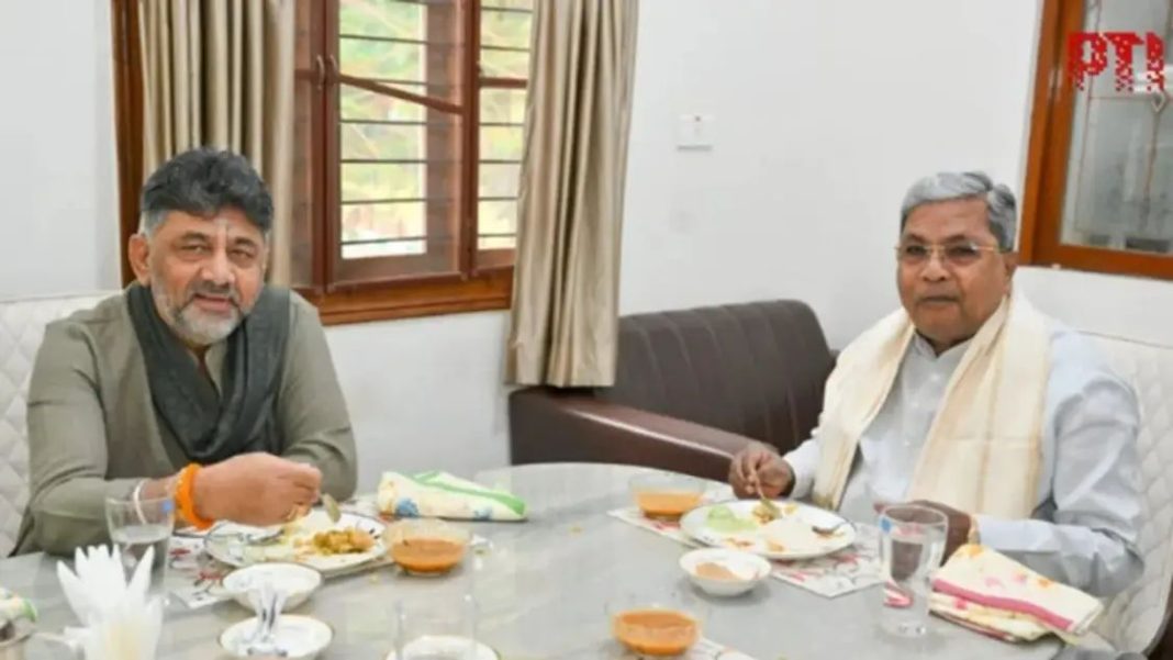 തര്ക്കങ്ങള്ക്കിടെ ഡി കെ ശിവകുമാര് സിദ്ധരാമയ്യയുടെ വീട്ടില്