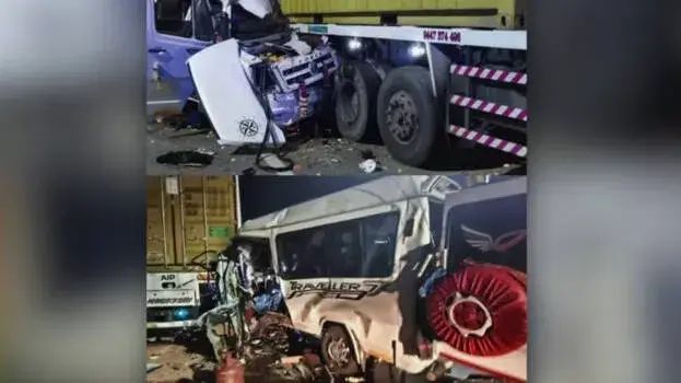 പൊന്നാനിയില് അയ്യപ്പഭക്തര് സഞ്ചരിച്ച വാന് ലോറിയുമായി കൂട്ടിയിടിച്ച് അപകടം: ഒരു മരണം