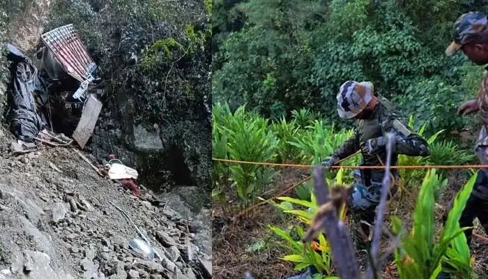 അരുണാചലില് ട്രക്ക് കൊക്കയിലേക്ക് മറിഞ്ഞ് അപകടം; 22 മരണം