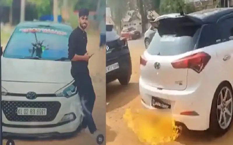 കൊല്ലത്തെ ‘തീ തുപ്പുന്ന കാര്’ കണ്ടെത്തി മോട്ടോര് വാഹന വകുപ്പ്