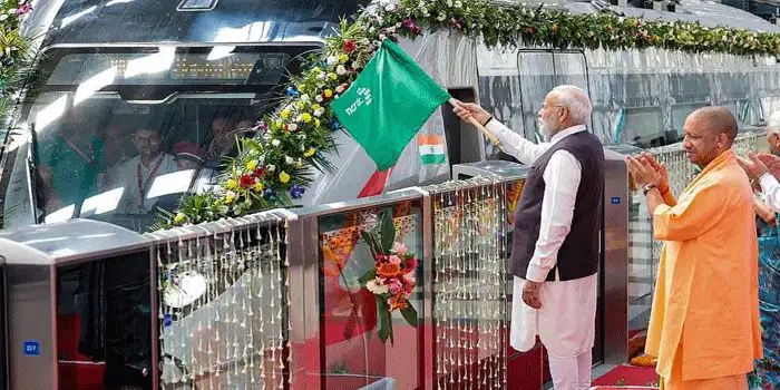 ഡല്ഹി-മീററ്റ് ദൂരം ഇനി മിനിറ്റുകള്ക്കുള്ളില്; രാജ്യത്തെ ആദ്യത്തെ റാപ്പിഡ് റെയില് പ്രധാനമന്ത്രി ഉദ്ഘാടനം ചെയ്തു