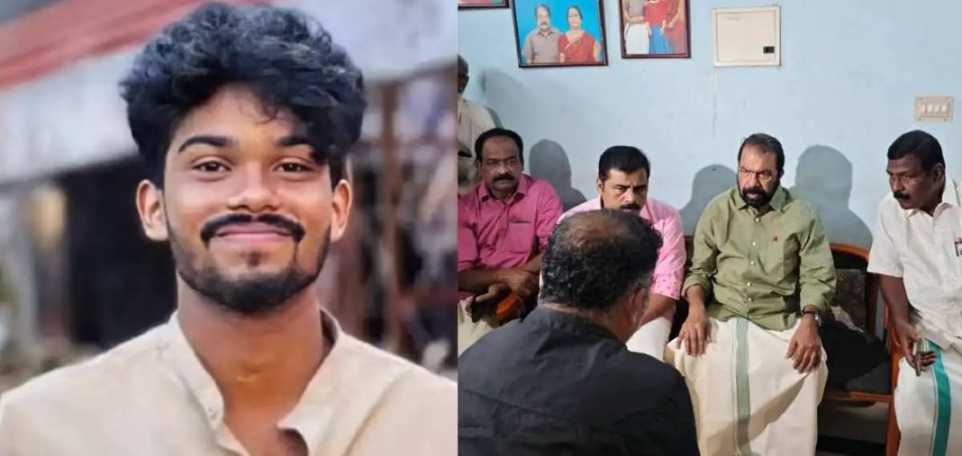ബെംഗളൂരുവില് ജീവനൊടുക്കിയ മലയാളി നഴ്സിങ് വിദ്യാര്ഥി ആദിത്യന്റെ കുടുംബത്തെ കണ്ട് മന്ത്രി വി ശിവന്കുട്ടി ബെംഗളൂരുവില് ജീവനൊടുക്കിയ മലയാളി നഴ്സിങ് വിദ്യാര്ഥി ആദിത്യന്റെ കുടുംബത്തെ കണ്ട് മന്ത്രി വി ശിവന്കുട്ടി