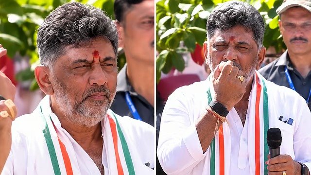 പടുകൂറ്റൻ ആപ്പിൾമാല അണിയിച്ച് പ്രവർത്തകർ, കടിച്ച ആപ്പിൾ ജനക്കൂട്ടത്തിനുനേർക്ക് എറിഞ്ഞ് ഡി.കെ; വിവാദം, രൂക്ഷ വിമർശനവുമായി ബിജെപി പടുകൂറ്റൻ ആപ്പിൾമാല അണിയിച്ച് പ്രവർത്തകർ, കടിച്ച ആപ്പിൾ ജനക്കൂട്ടത്തിനുനേർക്ക് എറിഞ്ഞ് ഡി.കെ; വിവാദം, രൂക്ഷ വിമർശനവുമായി ബിജെപി