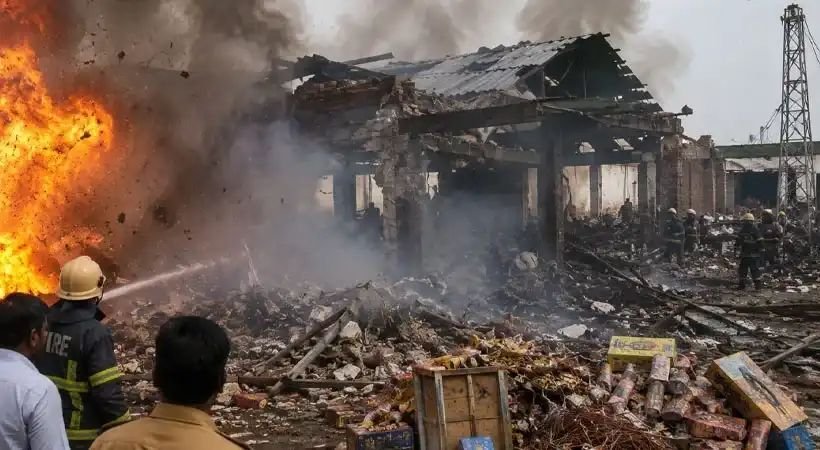 ശിവകാശിയില് പടക്ക ഫാക്ടറിയില് വന് പൊട്ടിത്തെറി; രണ്ടുപേര് മരിച്ചു ശിവകാശിയില് പടക്ക ഫാക്ടറിയില് വന് പൊട്ടിത്തെറി; രണ്ടുപേര് മരിച്ചു