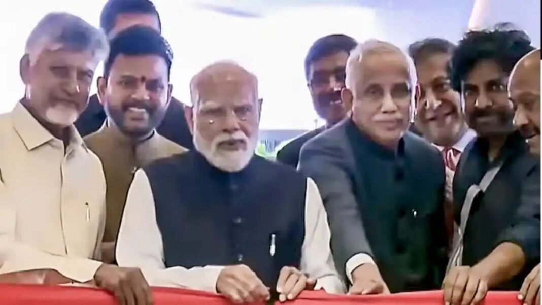 ഭോഗാപുരം ഗ്രീൻഫീല്ഡ് അന്താരാഷ്ട്ര വിമാനത്താവളം രാജ്യത്തിന് സമര്പ്പിച്ച് പ്രധാനമന്ത്രി നരേന്ദ്ര മോദി ഭോഗാപുരം ഗ്രീൻഫീല്ഡ് അന്താരാഷ്ട്ര വിമാനത്താവളം രാജ്യത്തിന് സമര്പ്പിച്ച് പ്രധാനമന്ത്രി നരേന്ദ്ര മോദി