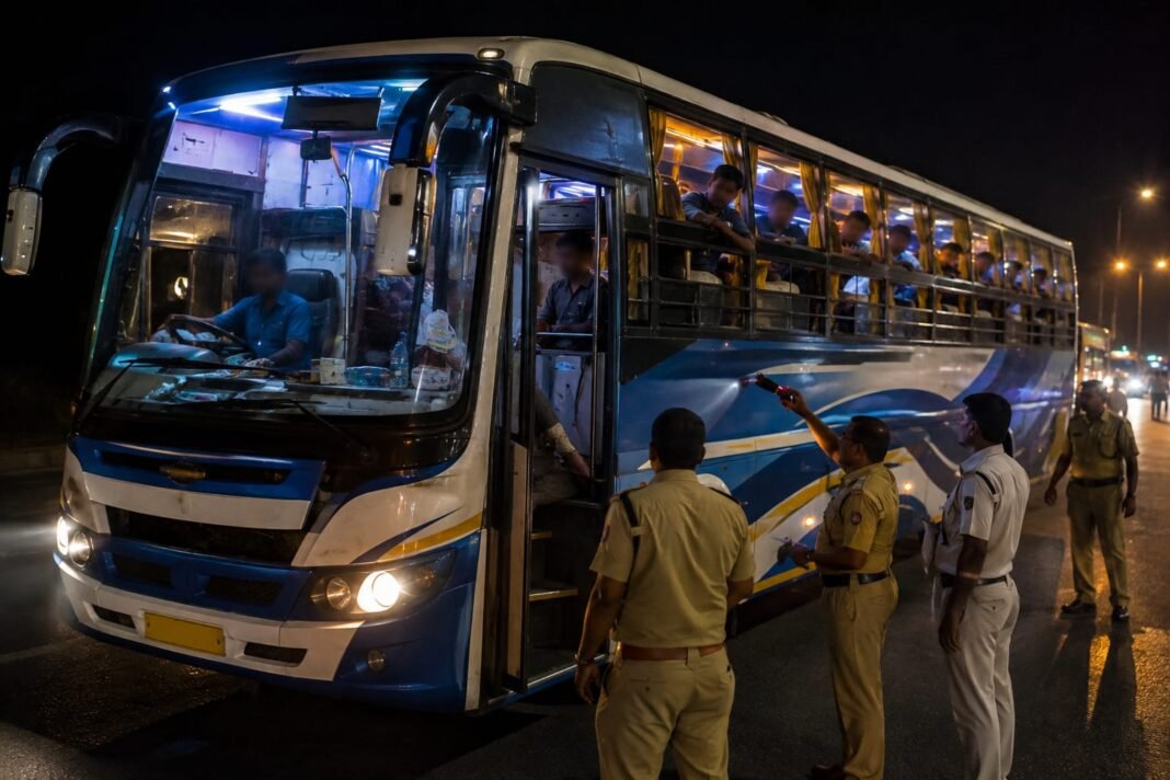 ഓണത്തിരക്ക്; അന്തർസംസ്ഥാന ടൂറിസ്റ്റ് ബസുകളിൽ വൻ സുരക്ഷാവീഴ്ച; ക്യാബിൻ യാത്രക്കെതിരെ നടപടി വേണം ഓണത്തിരക്ക്; അന്തർസംസ്ഥാന ടൂറിസ്റ്റ് ബസുകളിൽ വൻ സുരക്ഷാവീഴ്ച; ക്യാബിൻ യാത്രക്കെതിരെ നടപടി വേണം