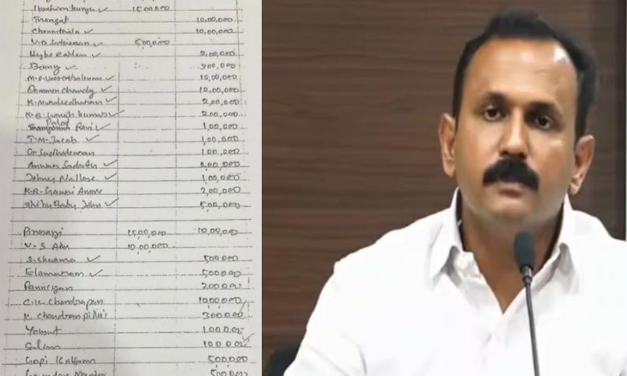 ശശിധരൻ കർത്തയുടെ ഡയറിയിൽ മുഖ്യമന്ത്രിയടക്കം ഇടത്-വലത് നേതാക്കളുടെ പേരുകൾ; പേജിന്റെ ചിത്രം പുറത്തുവിട്ട് ഷോണ് ജോര്ജ് ശശിധരൻ കർത്തയുടെ ഡയറിയിൽ മുഖ്യമന്ത്രിയടക്കം ഇടത്-വലത് നേതാക്കളുടെ പേരുകൾ; പേജിന്റെ ചിത്രം പുറത്തുവിട്ട് ഷോണ് ജോര്ജ്