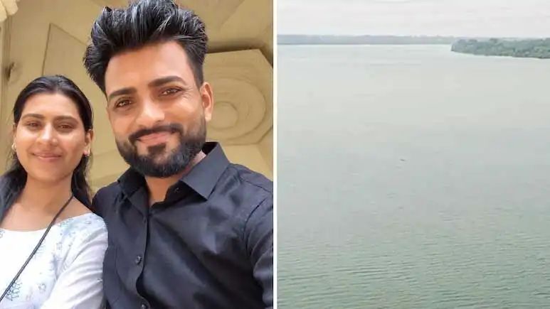 കാല്ച്ചങ്ങലകള് പൂട്ടി ബന്ധിച്ച നിലയില് നവദമ്പതികളുടെ മൃതദേഹം പുഴയില് കാല്ച്ചങ്ങലകള് പൂട്ടി ബന്ധിച്ച നിലയില് നവദമ്പതികളുടെ മൃതദേഹം പുഴയില്