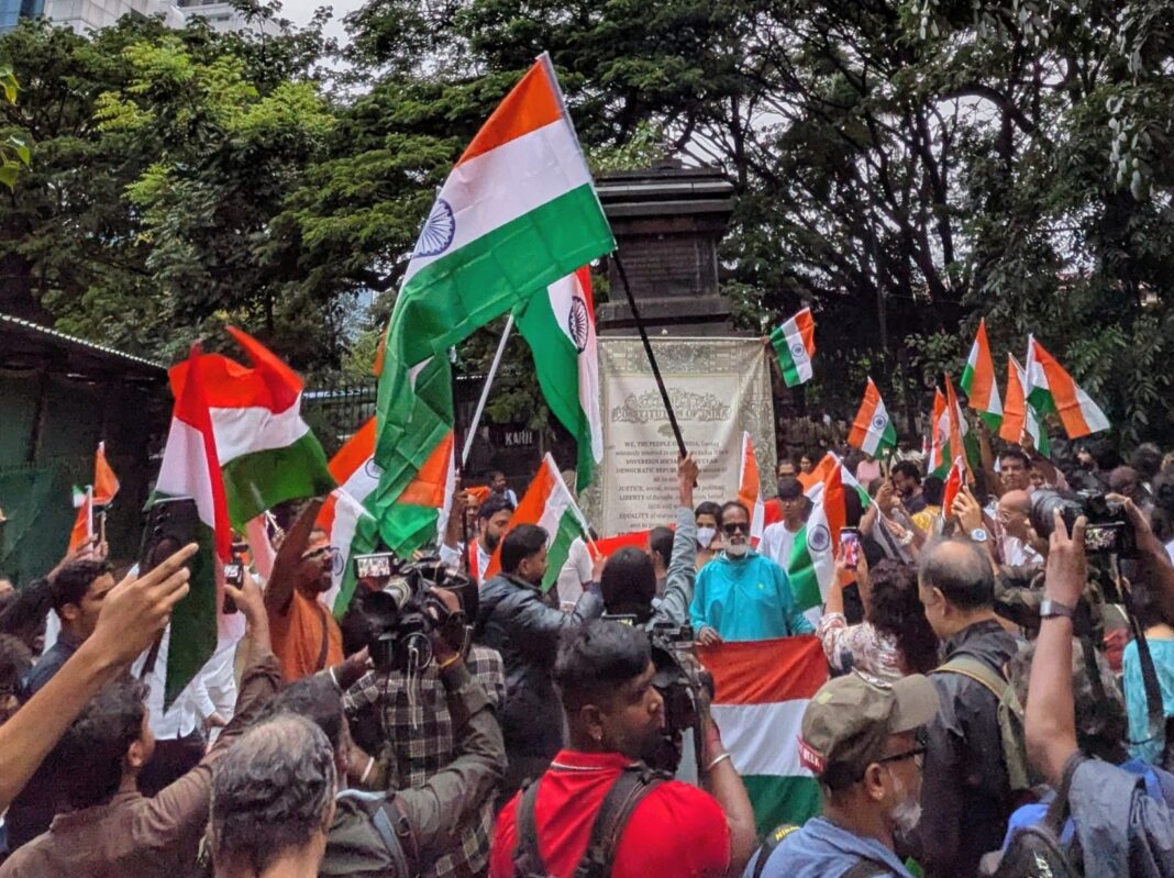 ബെംഗളൂരുവിൽ പ്രതിഷേധമിരമ്പി സി.ജെ.പി.യുടെ തിരംഗ റാലി ബെംഗളൂരുവിൽ പ്രതിഷേധമിരമ്പി സി.ജെ.പി.യുടെ തിരംഗ റാലി